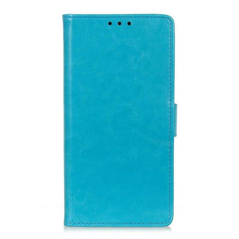 Capa De Couro Para Xiaomi Redmi Note 9 Pro 5G Efeito Couro Brilhante