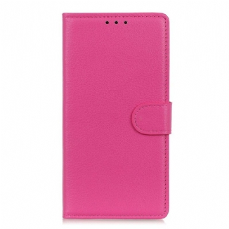 Capa De Couro Para Xiaomi Redmi Note 9 Pro 5G Efeito Couro Lichia