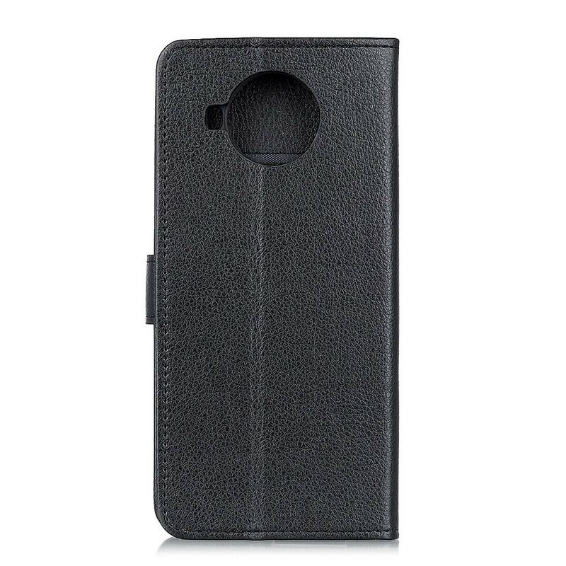 Capa De Couro Para Xiaomi Redmi Note 9 Pro 5G Efeito Couro Lichia