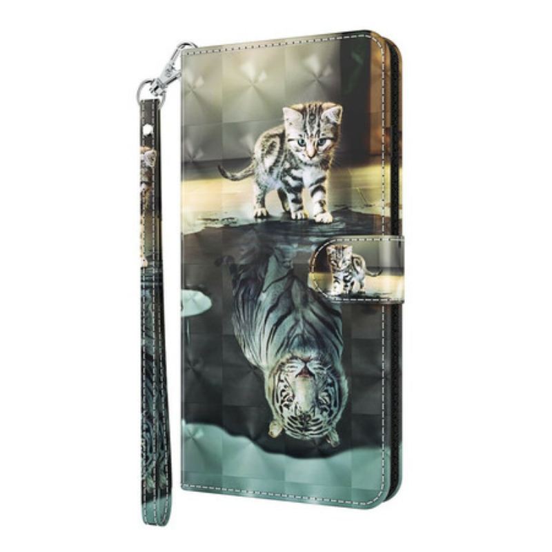 Capa De Couro Para Xiaomi Redmi Note 9 Pro 5G Ernesto O Tigre