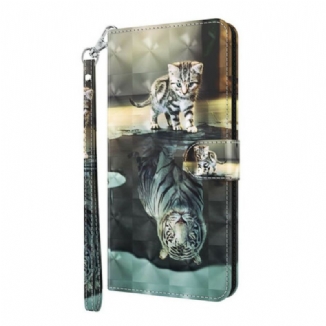 Capa De Couro Para Xiaomi Redmi Note 9 Pro 5G Ernesto O Tigre