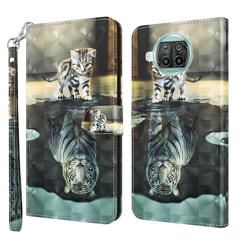 Capa De Couro Para Xiaomi Redmi Note 9 Pro 5G Ernesto O Tigre