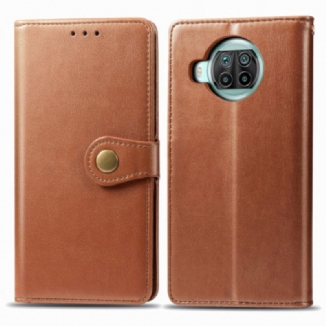 Capa De Couro Para Xiaomi Redmi Note 9 Pro 5G Fecho Vintage