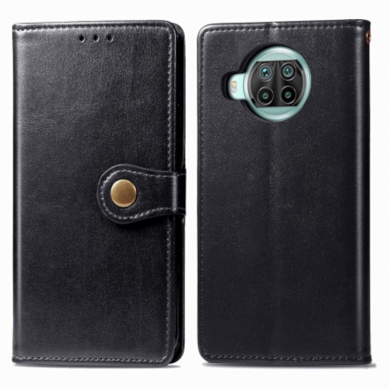 Capa De Couro Para Xiaomi Redmi Note 9 Pro 5G Fecho Vintage