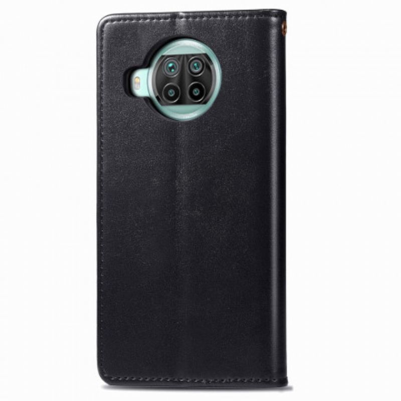 Capa De Couro Para Xiaomi Redmi Note 9 Pro 5G Fecho Vintage