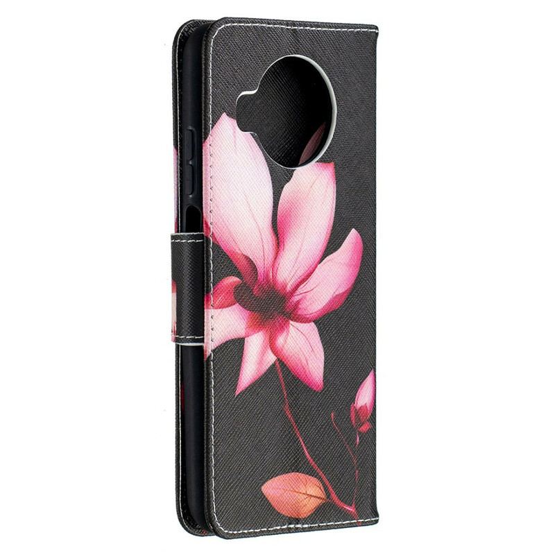 Capa De Couro Para Xiaomi Redmi Note 9 Pro 5G Flor Rosa