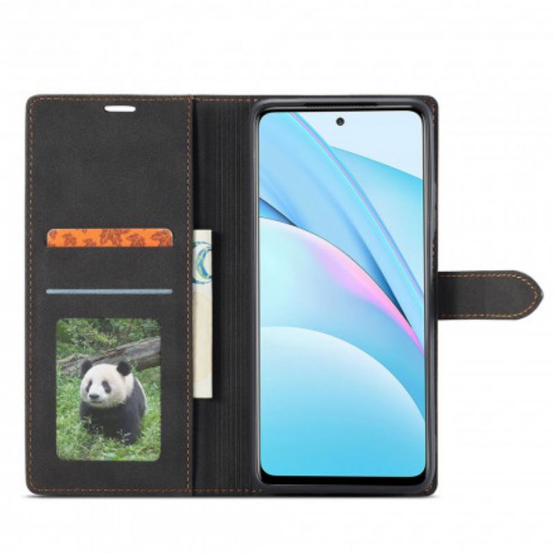 Capa De Couro Para Xiaomi Redmi Note 9 Pro 5G Forwenw Efeito Couro