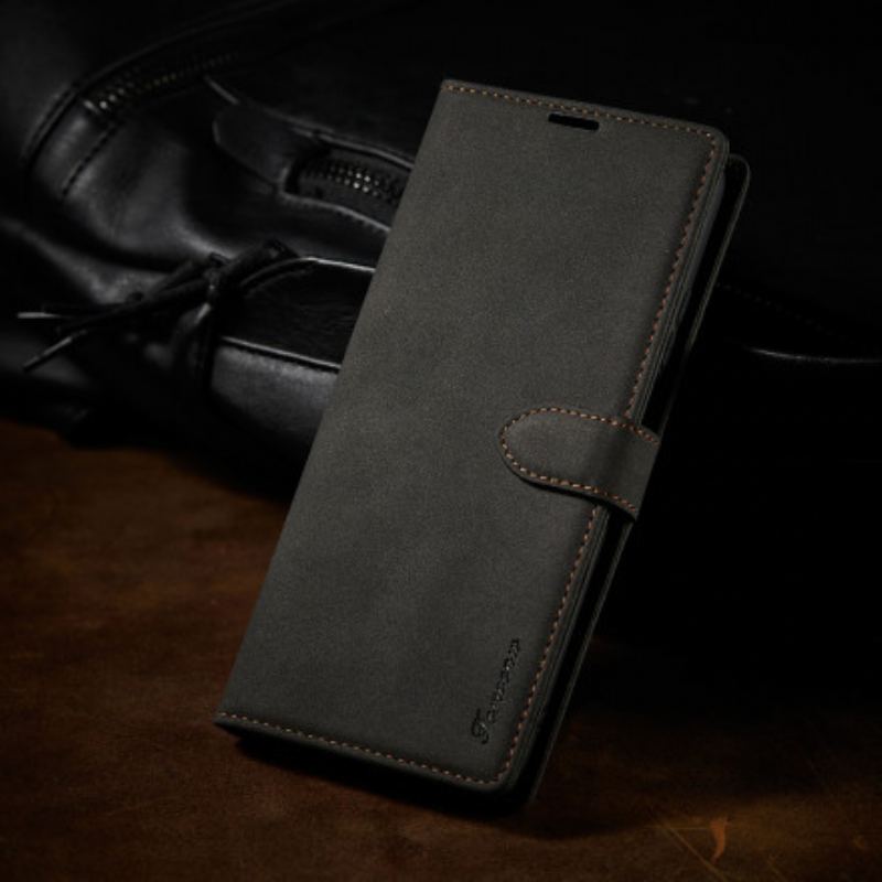 Capa De Couro Para Xiaomi Redmi Note 9 Pro 5G Forwenw Efeito Couro