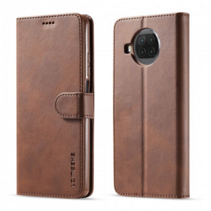 Capa De Couro Para Xiaomi Redmi Note 9 Pro 5G Lc.imeeke Efeito Couro