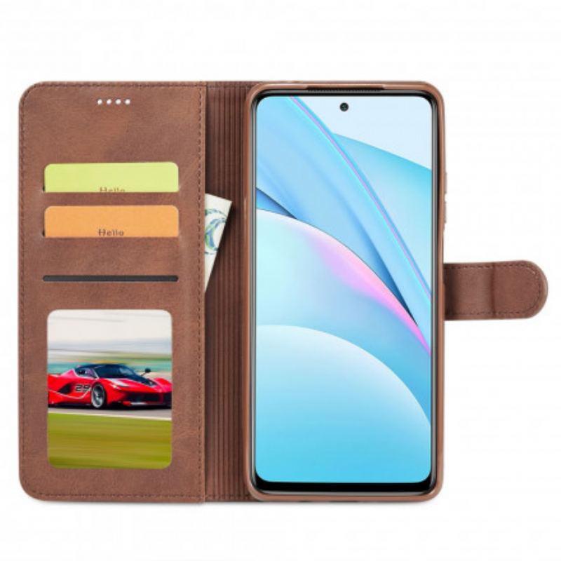 Capa De Couro Para Xiaomi Redmi Note 9 Pro 5G Lc.imeeke Efeito Couro