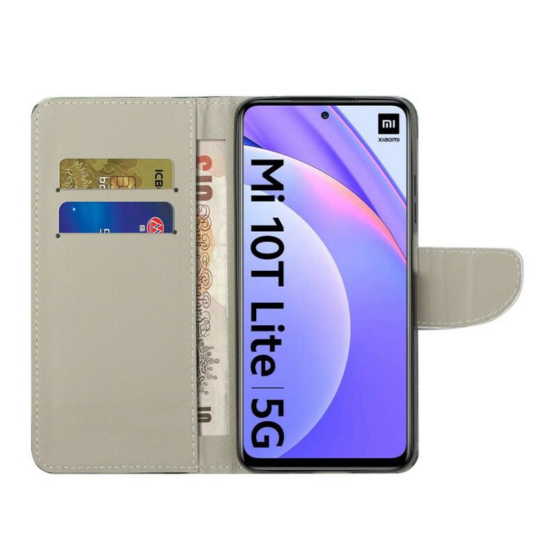 Capa De Couro Para Xiaomi Redmi Note 9 Pro 5G Urso Perigoso