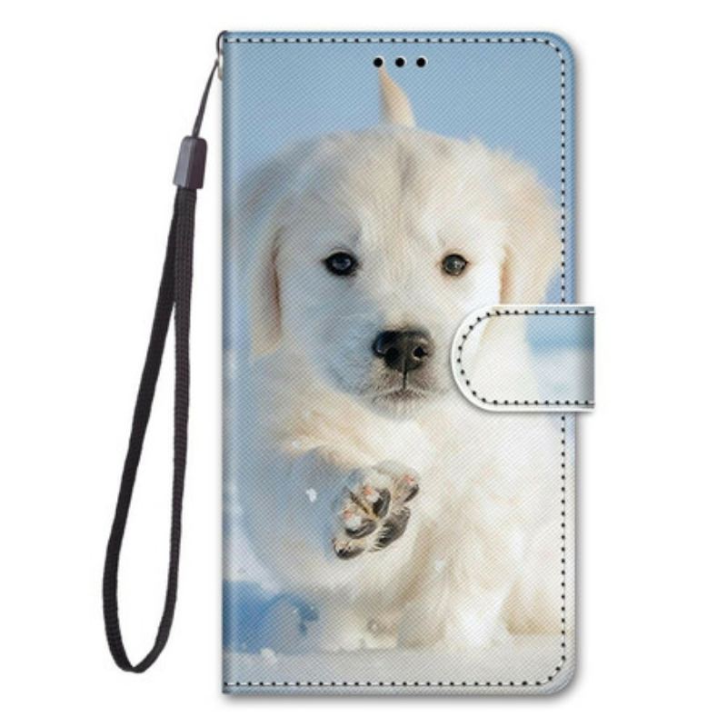 Capa Em Pele Para Xiaomi Redmi Note 9 Pro 5G Filhote De Cachorro