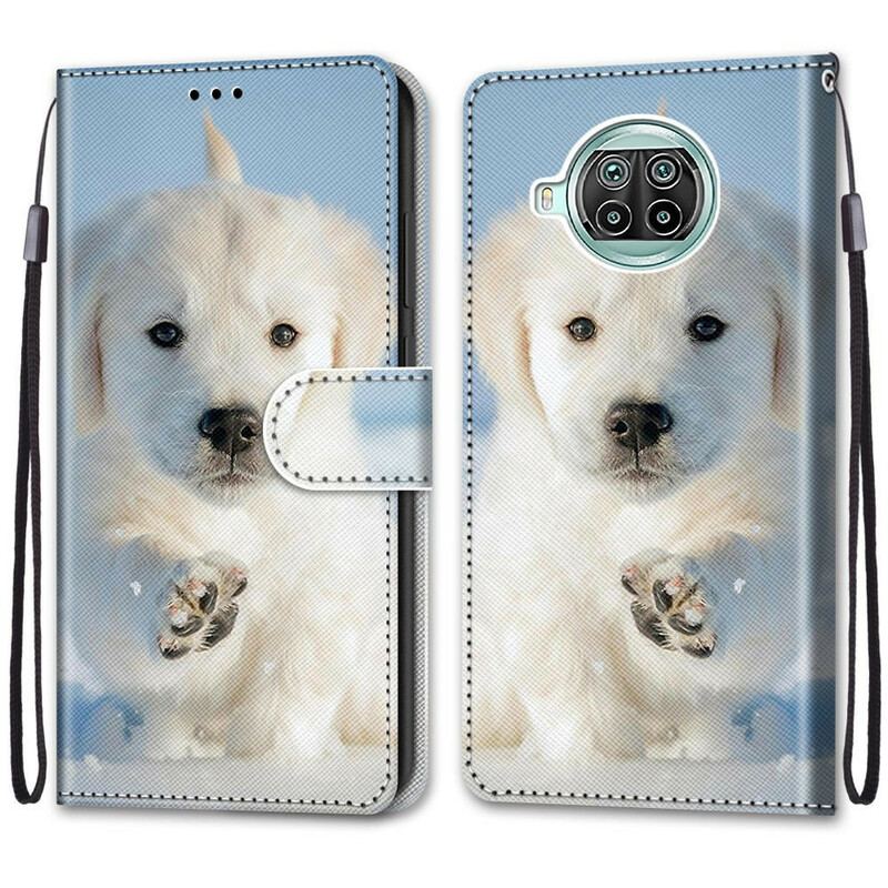 Capa Em Pele Para Xiaomi Redmi Note 9 Pro 5G Filhote De Cachorro