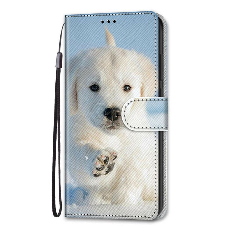 Capa Em Pele Para Xiaomi Redmi Note 9 Pro 5G Filhote De Cachorro