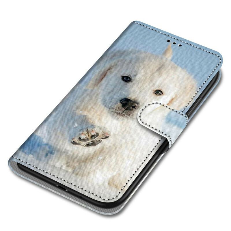 Capa Em Pele Para Xiaomi Redmi Note 9 Pro 5G Filhote De Cachorro