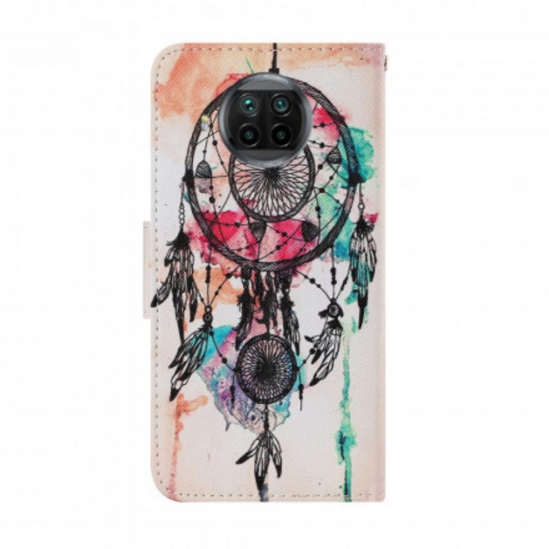 Capa Flip Para Xiaomi Redmi Note 9 Pro 5G Aquarela Apanhador De Sonhos