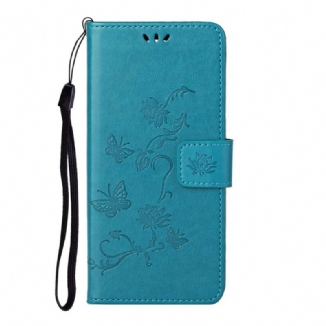 Capa Flip Para Xiaomi Redmi Note 9 Pro 5G Borboletas Asiáticas