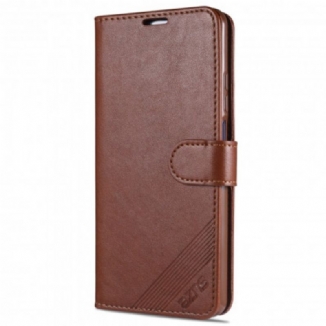 Capa Flip Para Xiaomi Redmi Note 9 Pro 5G Couro Sintético Azns