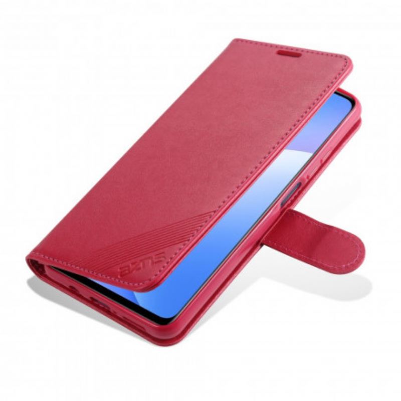 Capa Flip Para Xiaomi Redmi Note 9 Pro 5G Couro Sintético Azns