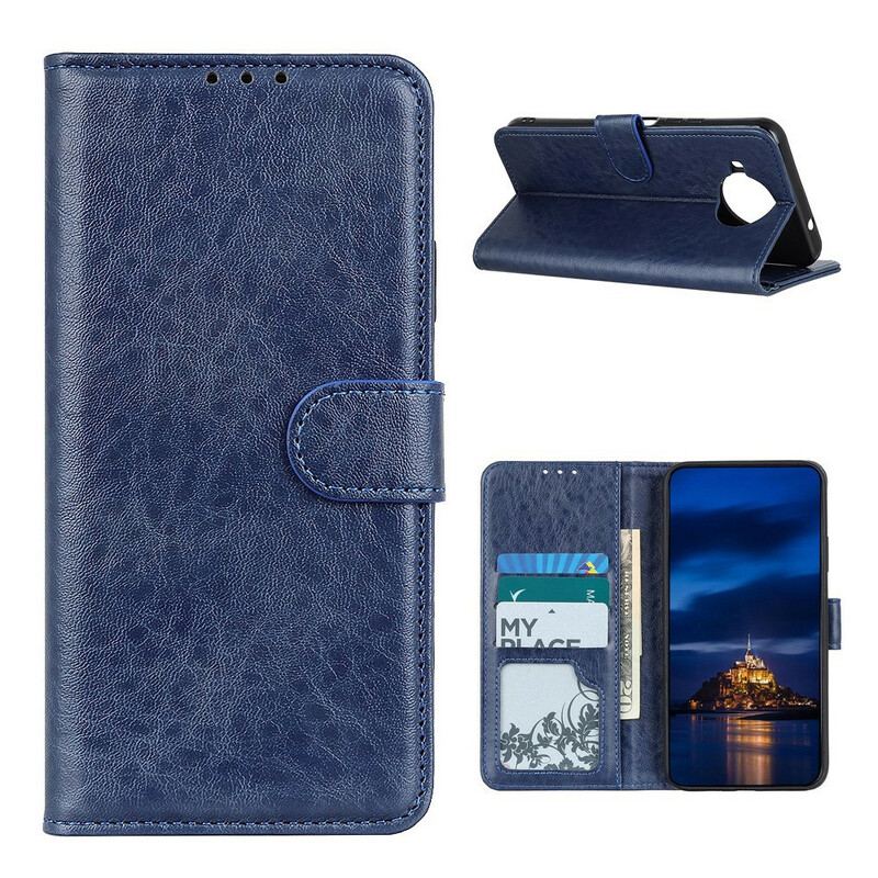 Capa Flip Para Xiaomi Redmi Note 9 Pro 5G Couro Sintético Texturizado