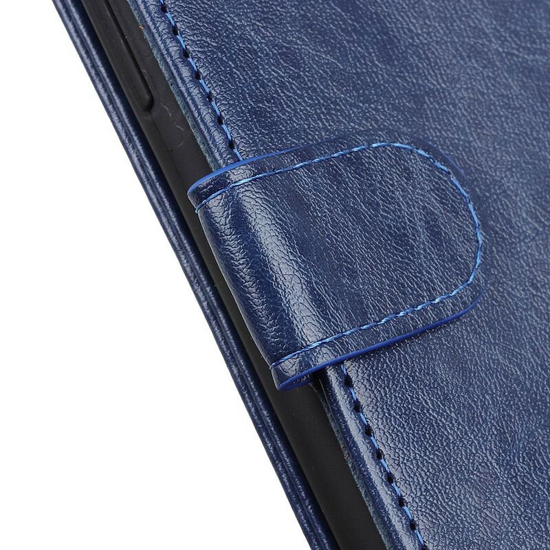 Capa Flip Para Xiaomi Redmi Note 9 Pro 5G Couro Sintético Texturizado