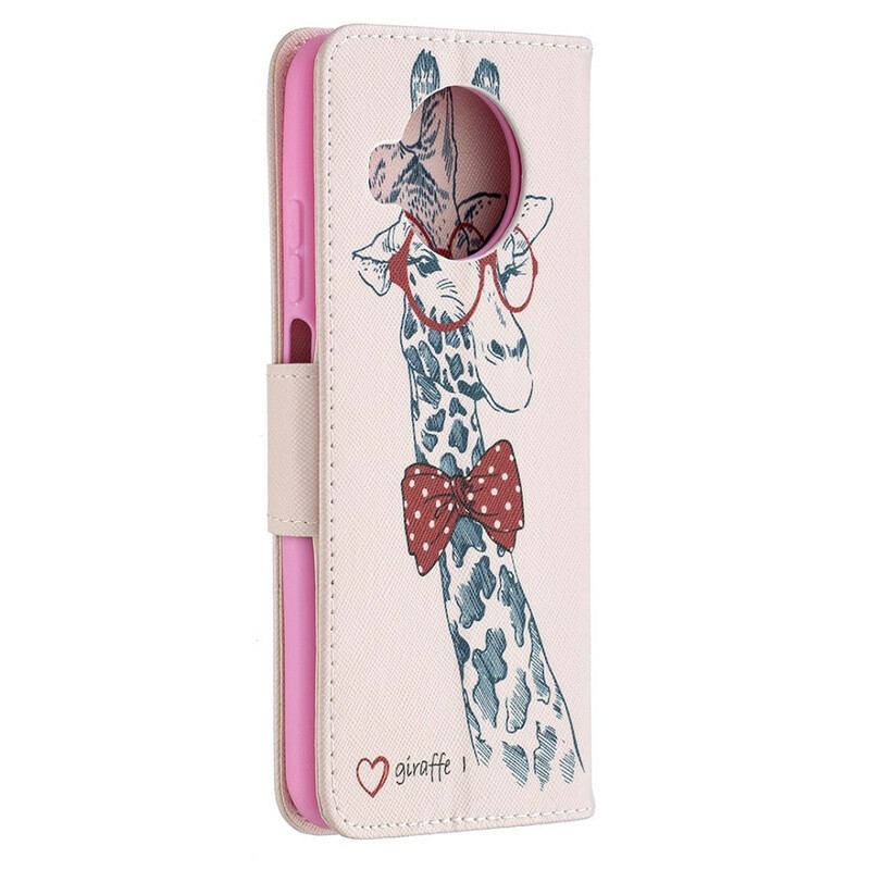 Capa Flip Para Xiaomi Redmi Note 9 Pro 5G Girafa Inteligente