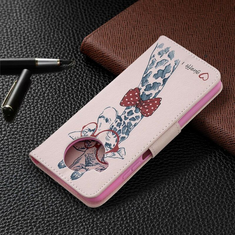 Capa Flip Para Xiaomi Redmi Note 9 Pro 5G Girafa Inteligente