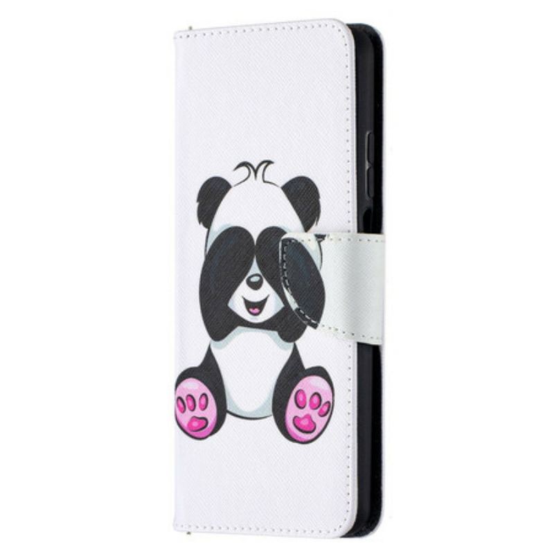 Capa Flip Para Xiaomi Redmi Note 9 Pro 5G Panda Divertido