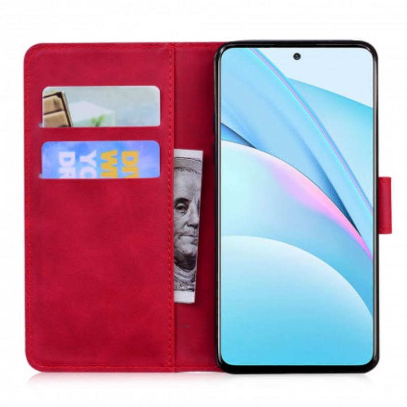 Capa Folio Para Xiaomi Redmi Note 9 Pro 5G Cara De Tigre