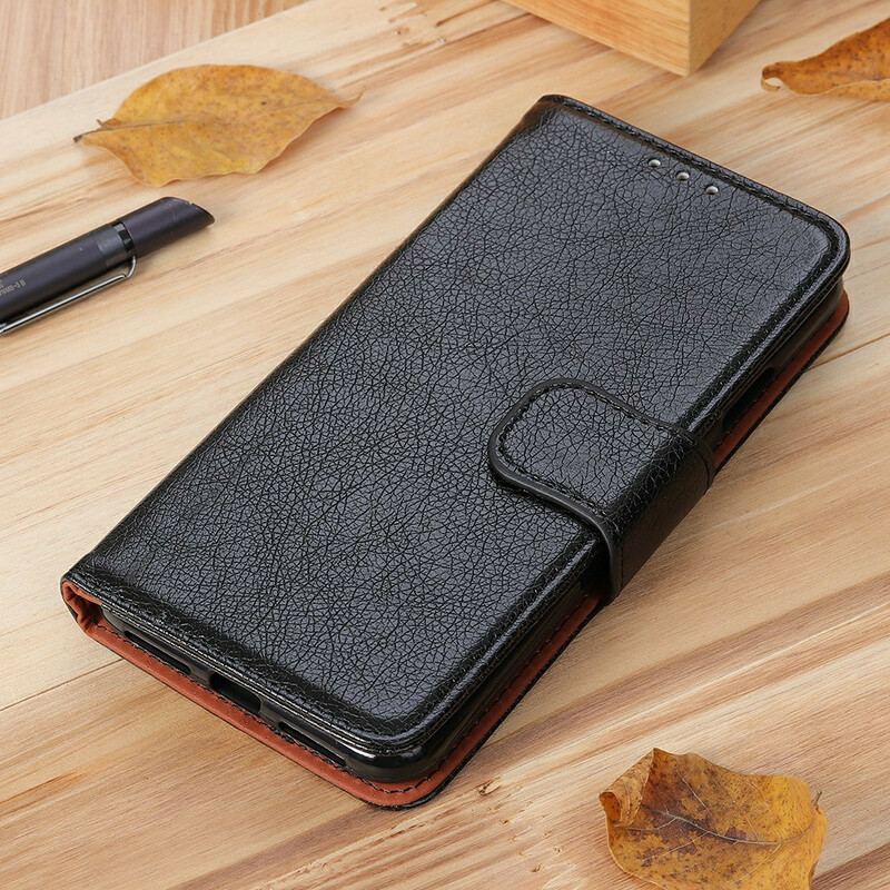 Capa Folio Para Xiaomi Redmi Note 9 Pro 5G Couro Nappa Dividido