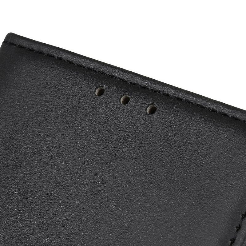 Capa Folio Para Xiaomi Redmi Note 9 Pro 5G Efeito De Couro Fosco