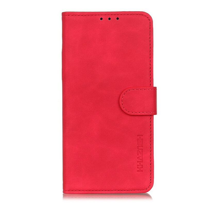 Capa Folio Para Xiaomi Redmi Note 9 Pro 5G Efeito Couro Vintage Khazneh