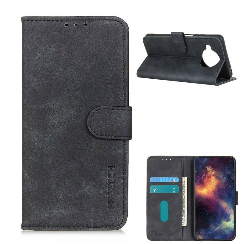 Capa Folio Para Xiaomi Redmi Note 9 Pro 5G Efeito Couro Vintage Khazneh