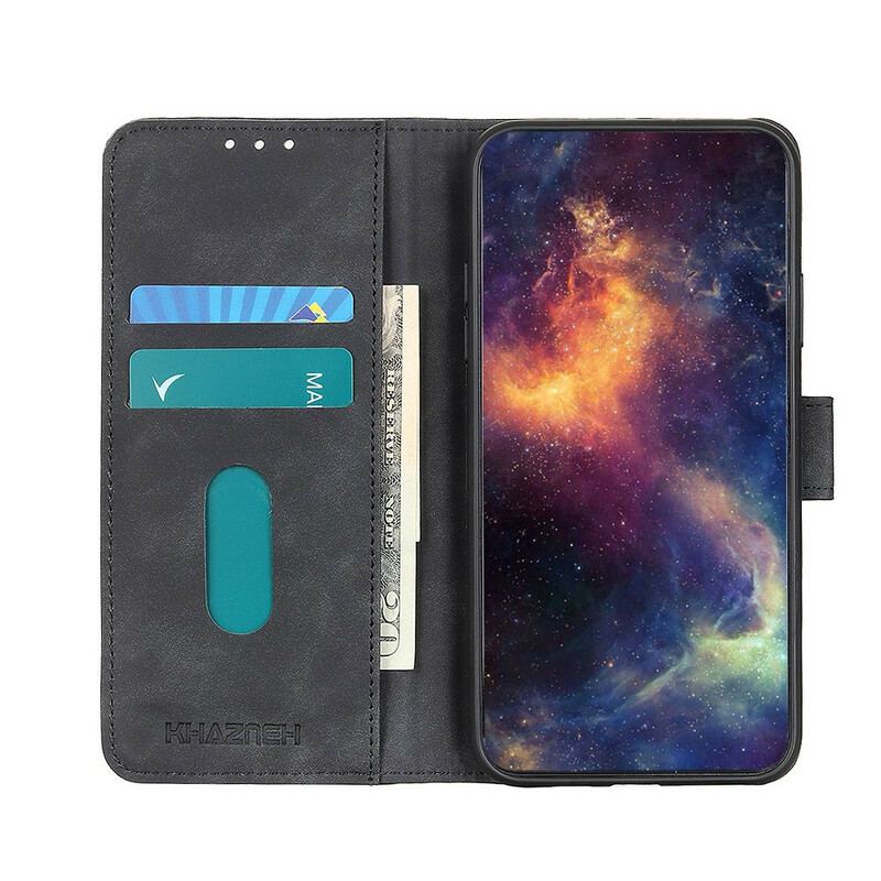 Capa Folio Para Xiaomi Redmi Note 9 Pro 5G Efeito Couro Vintage Khazneh