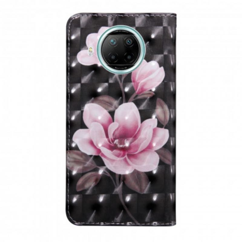 Capa Folio Para Xiaomi Redmi Note 9 Pro 5G Flores Em Flor