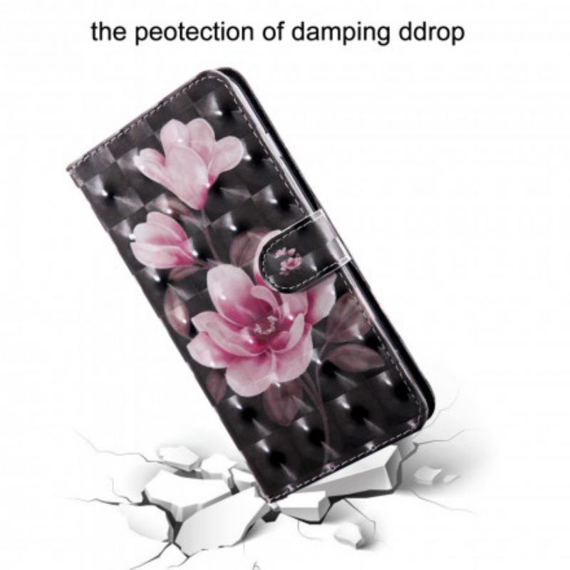 Capa Folio Para Xiaomi Redmi Note 9 Pro 5G Flores Em Flor