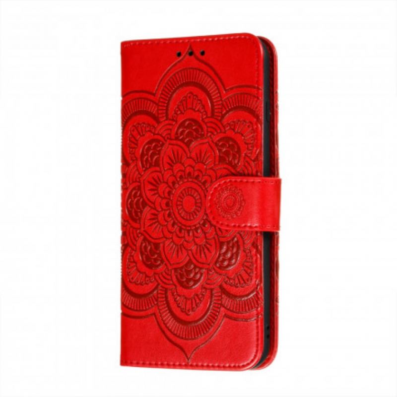 Capa Folio Para Xiaomi Redmi Note 9 Pro 5G Mandala Completa