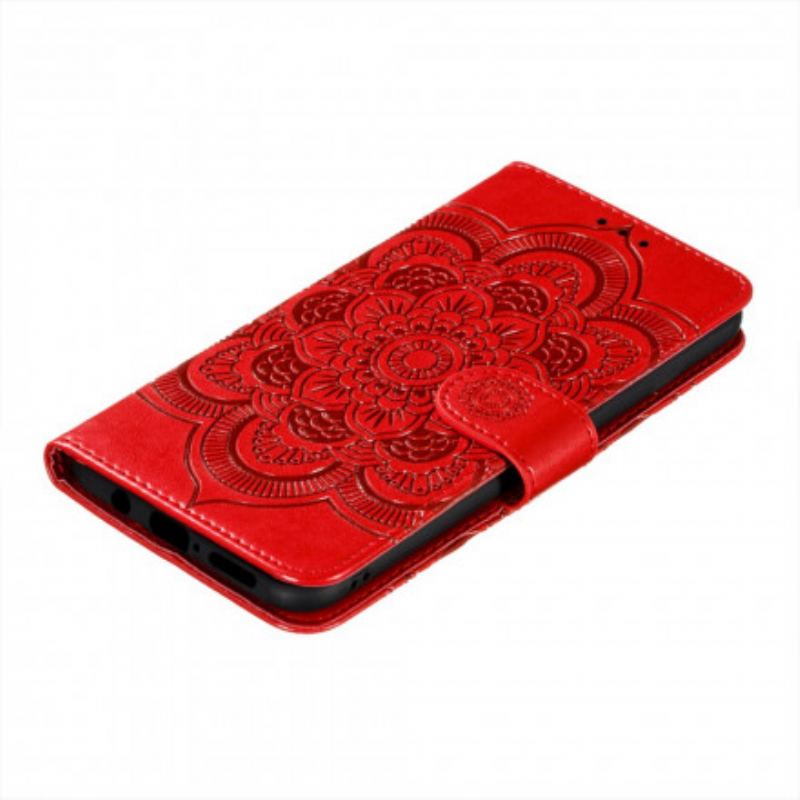 Capa Folio Para Xiaomi Redmi Note 9 Pro 5G Mandala Completa