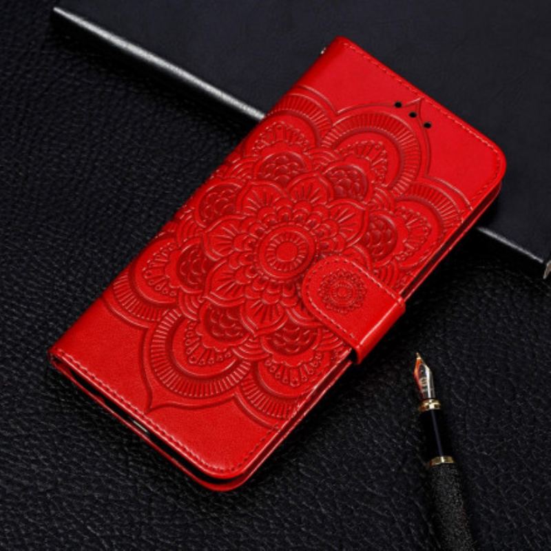 Capa Folio Para Xiaomi Redmi Note 9 Pro 5G Mandala Completa