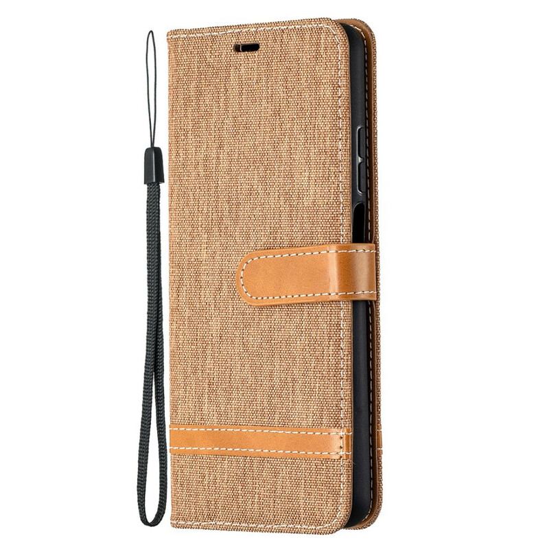 Capa Folio Para Xiaomi Redmi Note 9 Pro 5G Tecido