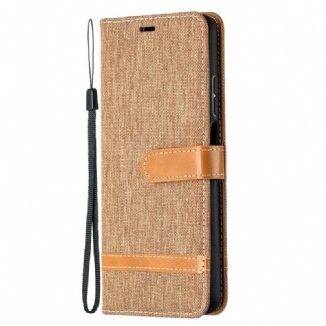 Capa Folio Para Xiaomi Redmi Note 9 Pro 5G Tecido