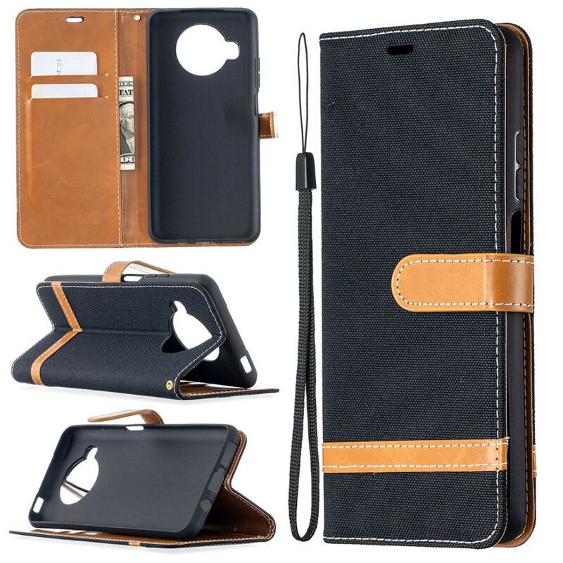 Capa Folio Para Xiaomi Redmi Note 9 Pro 5G Tecido