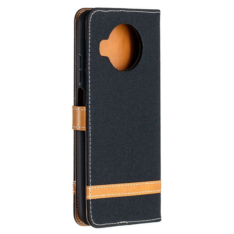 Capa Folio Para Xiaomi Redmi Note 9 Pro 5G Tecido