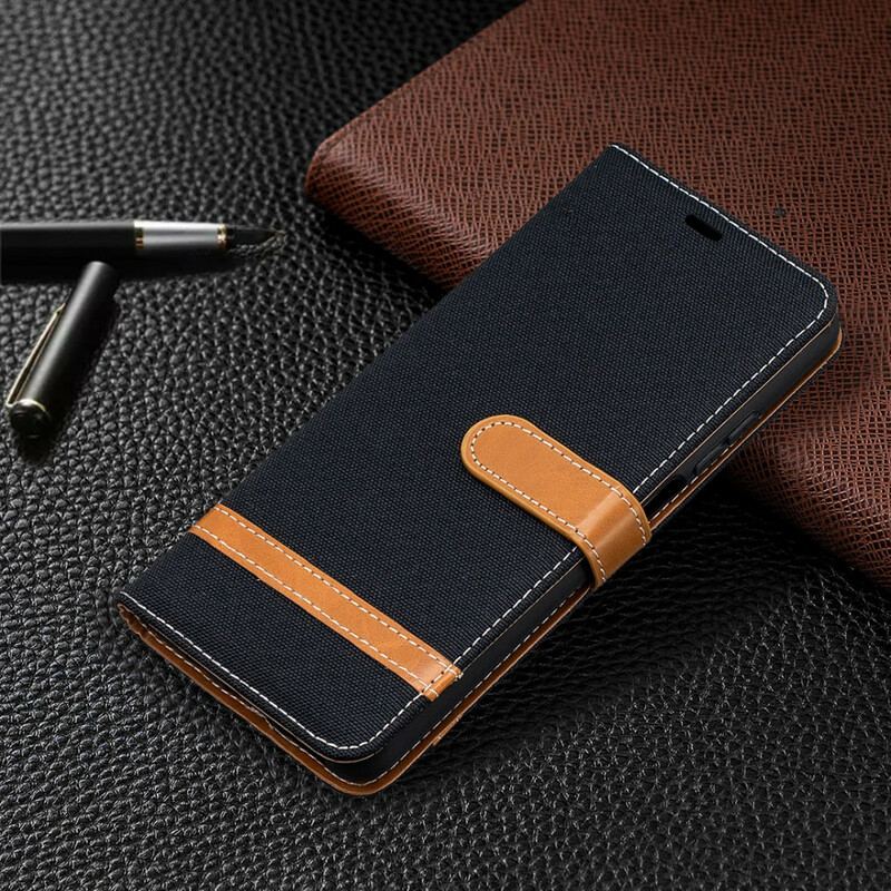 Capa Folio Para Xiaomi Redmi Note 9 Pro 5G Tecido