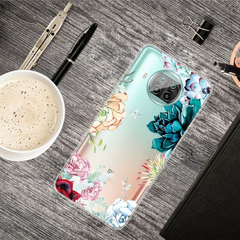 Capa Para Xiaomi Redmi Note 9 Pro 5G Flores Em Aquarela