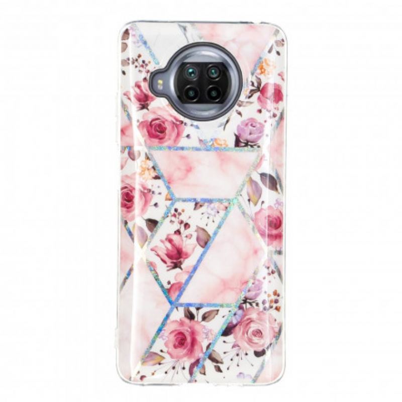 Capa Para Xiaomi Redmi Note 9 Pro 5G Flores Em Mármore