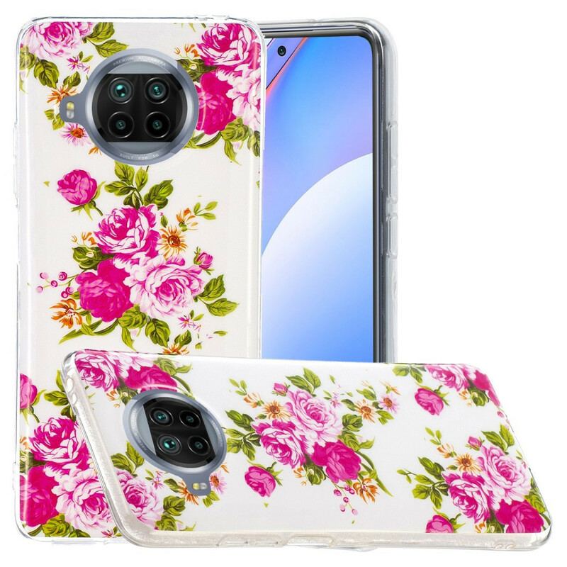 Capa Para Xiaomi Redmi Note 9 Pro 5G Flores Neon Liberty