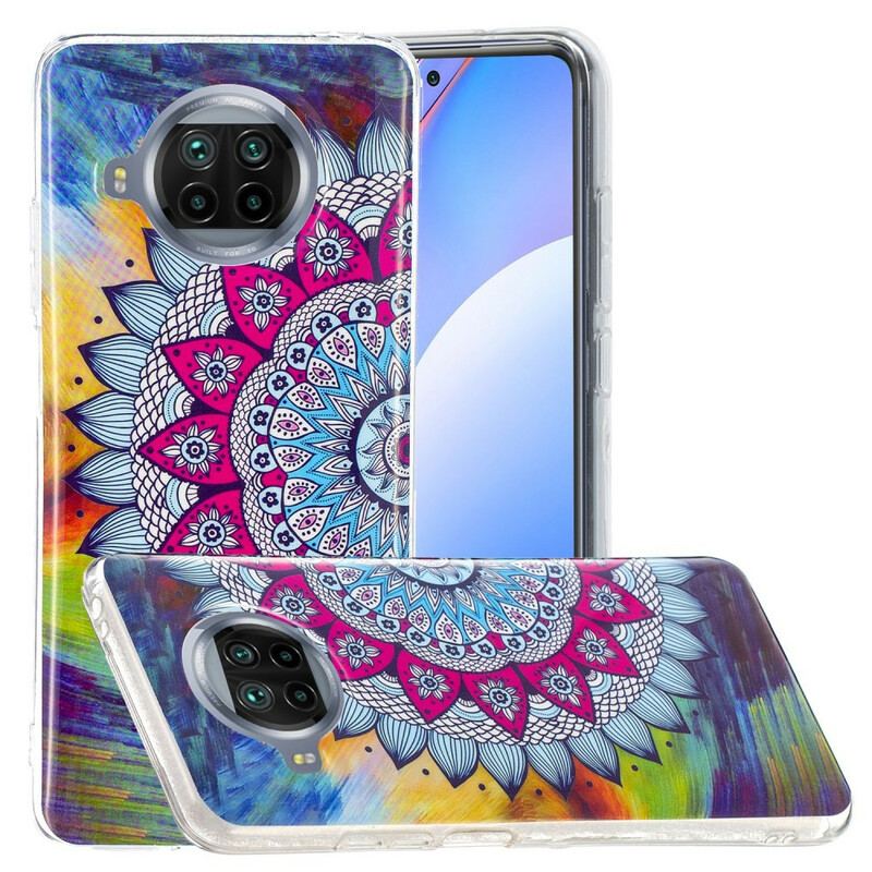 Capa Para Xiaomi Redmi Note 9 Pro 5G Mandala Colorida Fluorescente