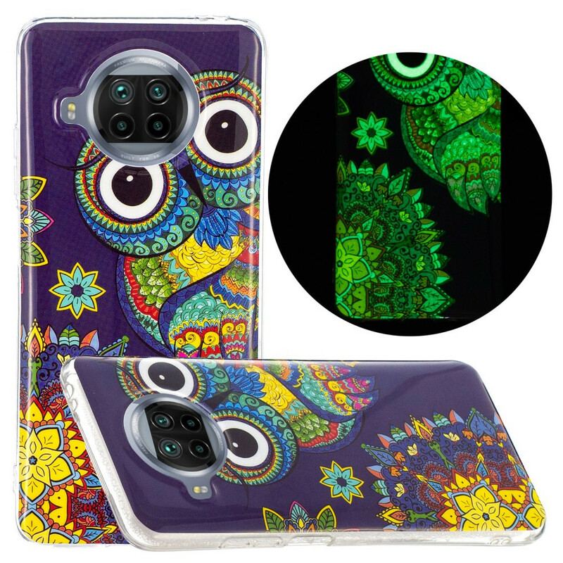 Capa Para Xiaomi Redmi Note 9 Pro 5G Neon Mandala Coruja