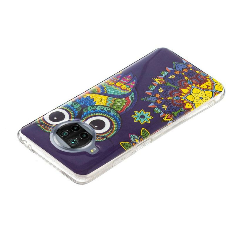 Capa Para Xiaomi Redmi Note 9 Pro 5G Neon Mandala Coruja